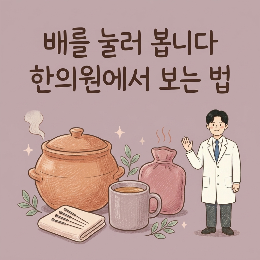 배를 직접 눌러 봅니다 — 한의원에서 복통을 보는 법