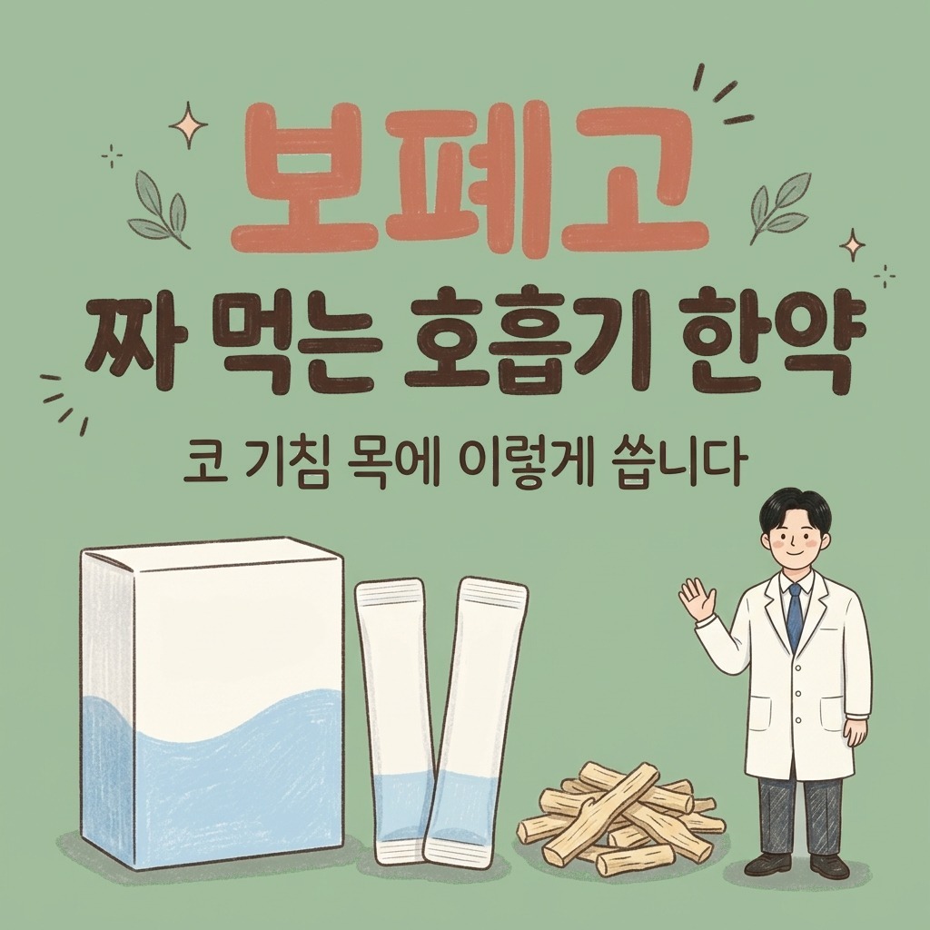 짜 먹는 호흡기 한약, 보폐고 — 코·기침·목에 이렇게 씁니다