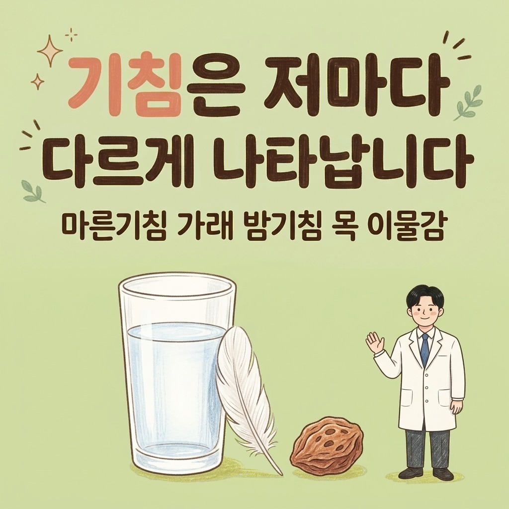 마른기침, 가래 기침, 밤기침 — 만성 기침은 저마다 다르게 나타납니다