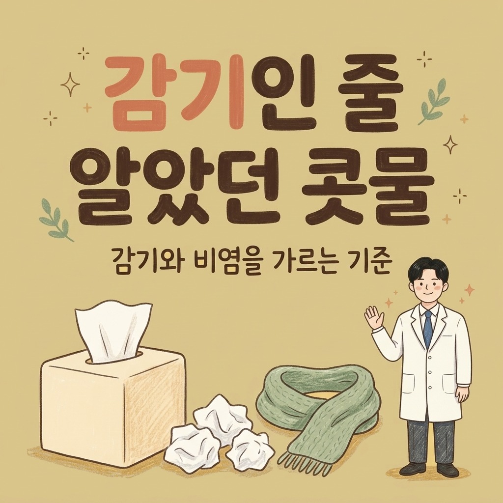 감기인 줄 알았던 콧물 — 감기와 비염을 가르는 기준