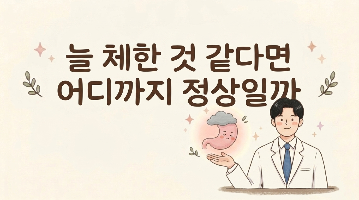 늘 체한 것 같습니다 — 소화불량, 어디까지가 정상일까요