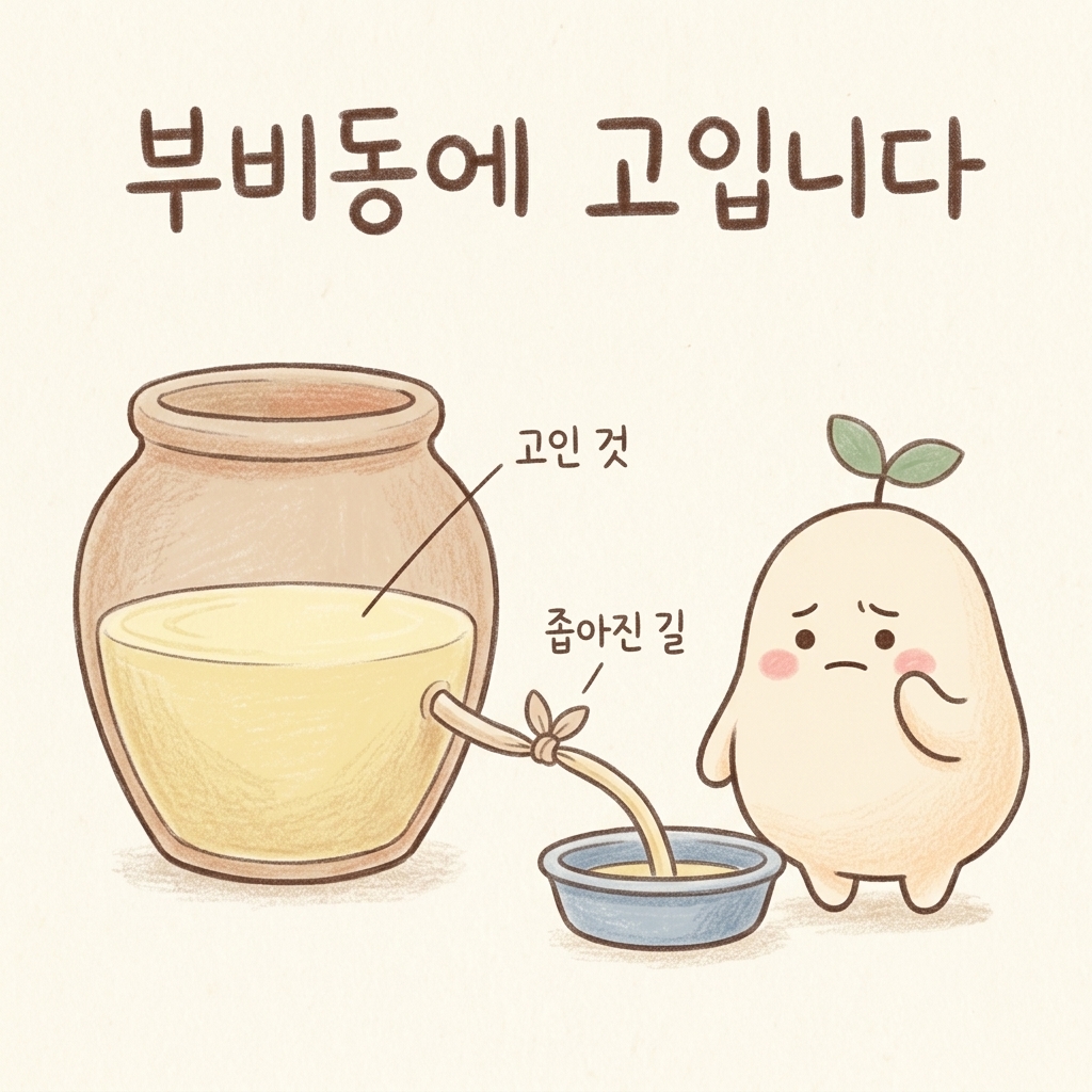 비염이 오래되어 부비동까지 번지는 것을 그린 손그림 일러스트