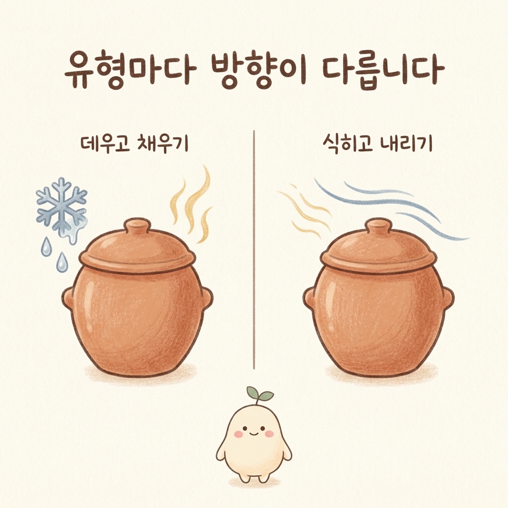유형에 맞춘 비염 한약 처방을 그린 손그림 일러스트